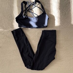 Lululemon Navy Sports Bra and Leggings Set